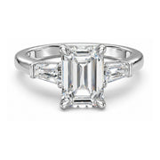 3Diamonds tappered emerald 1,40 ct. - BREEDIA